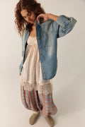 We The Free Rally Cocoon Button Down Top