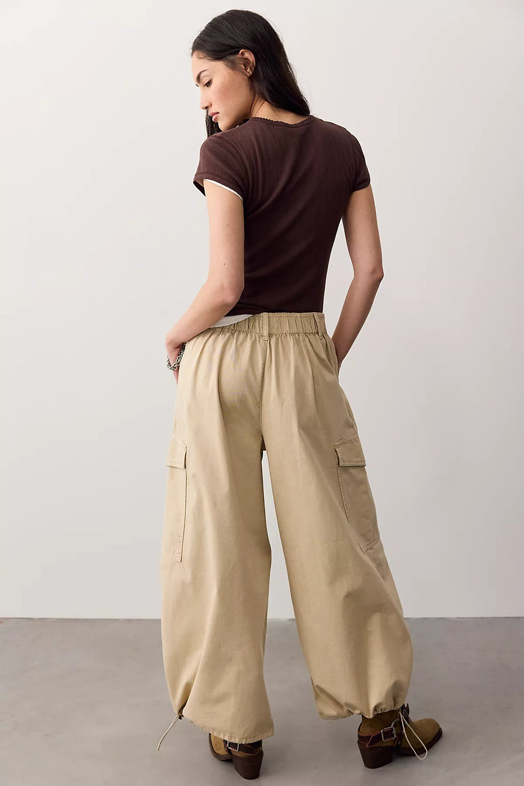 We The Free Wild Winds Cinched Wide-Leg Jeans