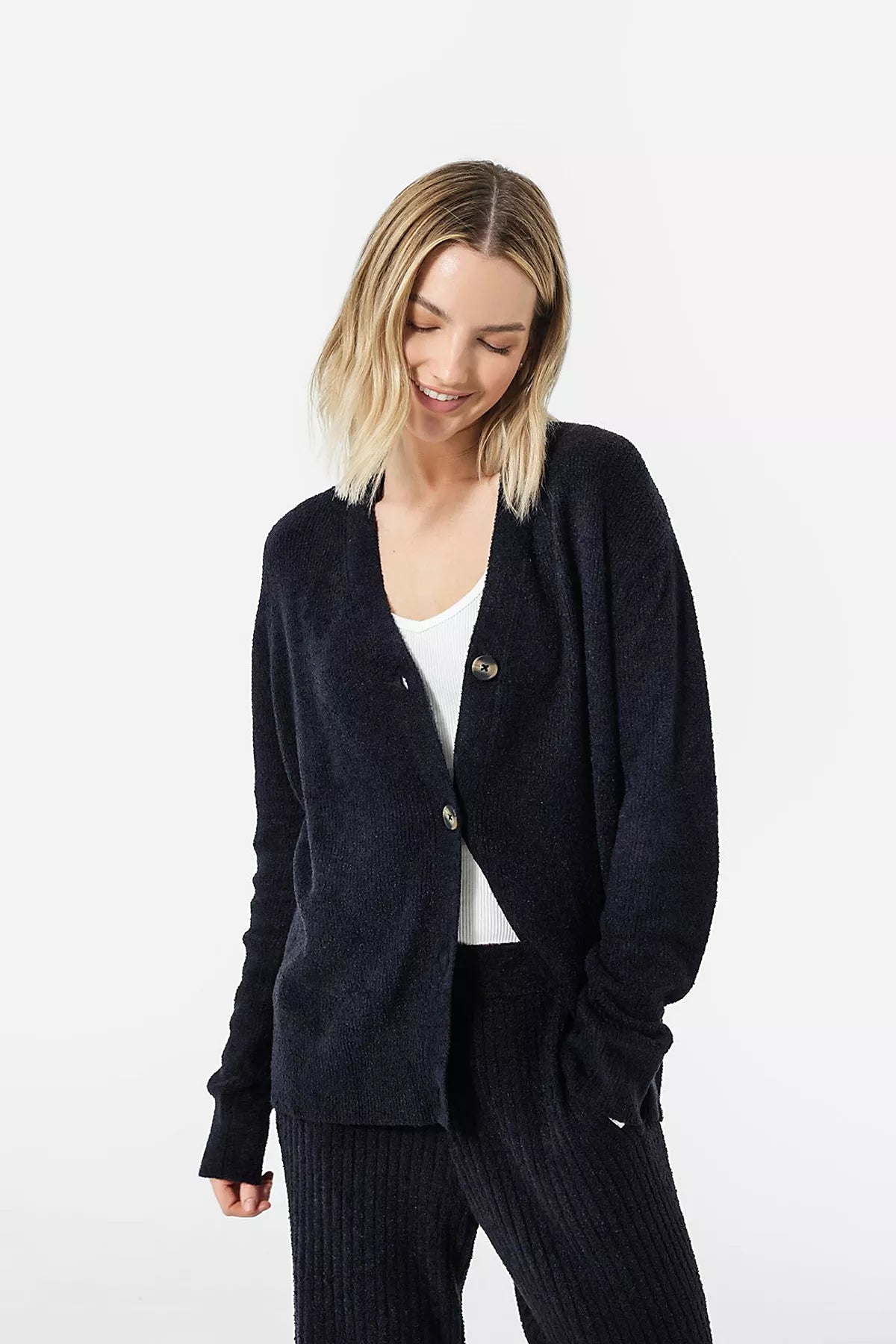 Sunday Citizen Cloud Cool Oversized Ribbed Buttoned Cardigan