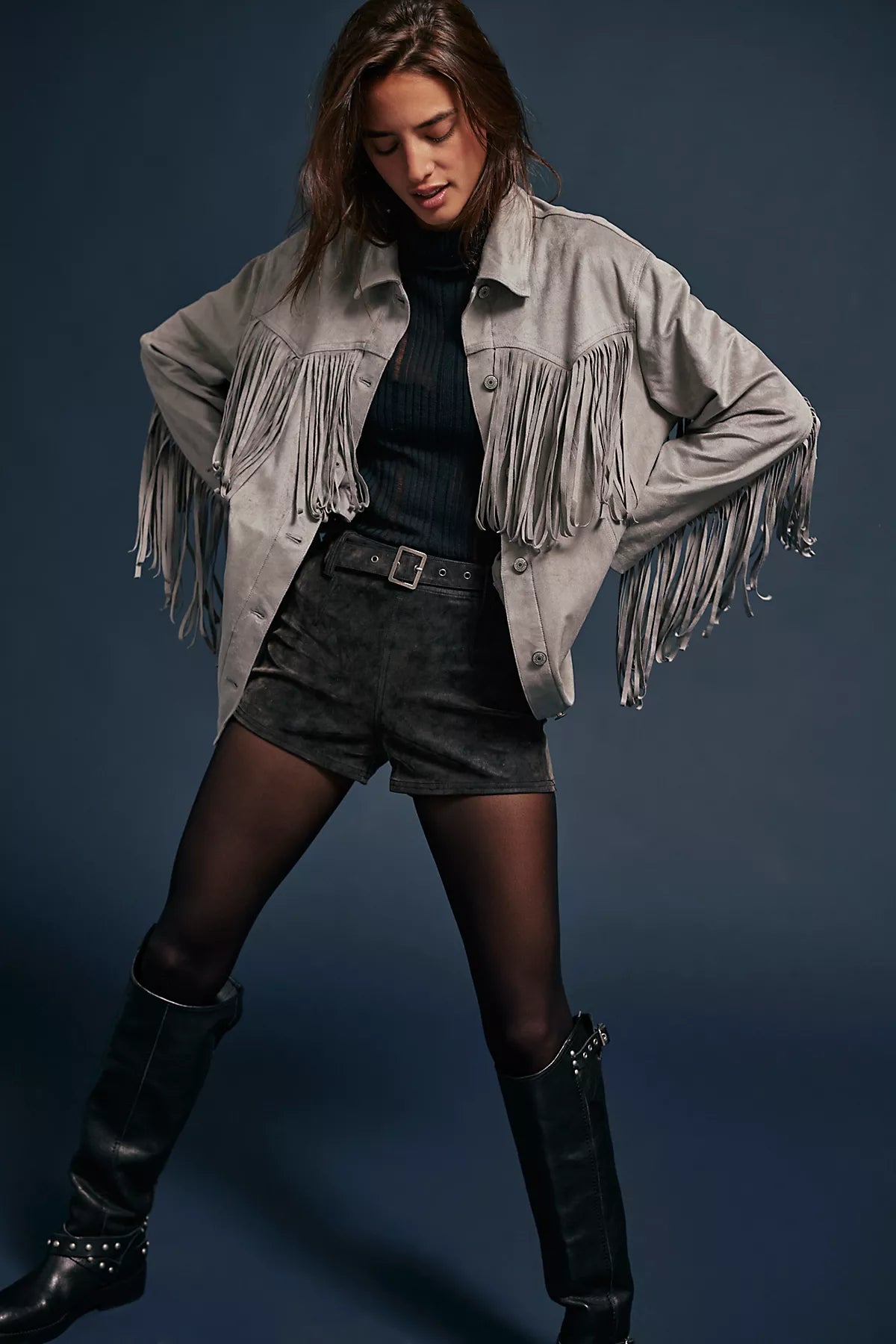 We The Free Fringe Out Vegan Suede Jacket