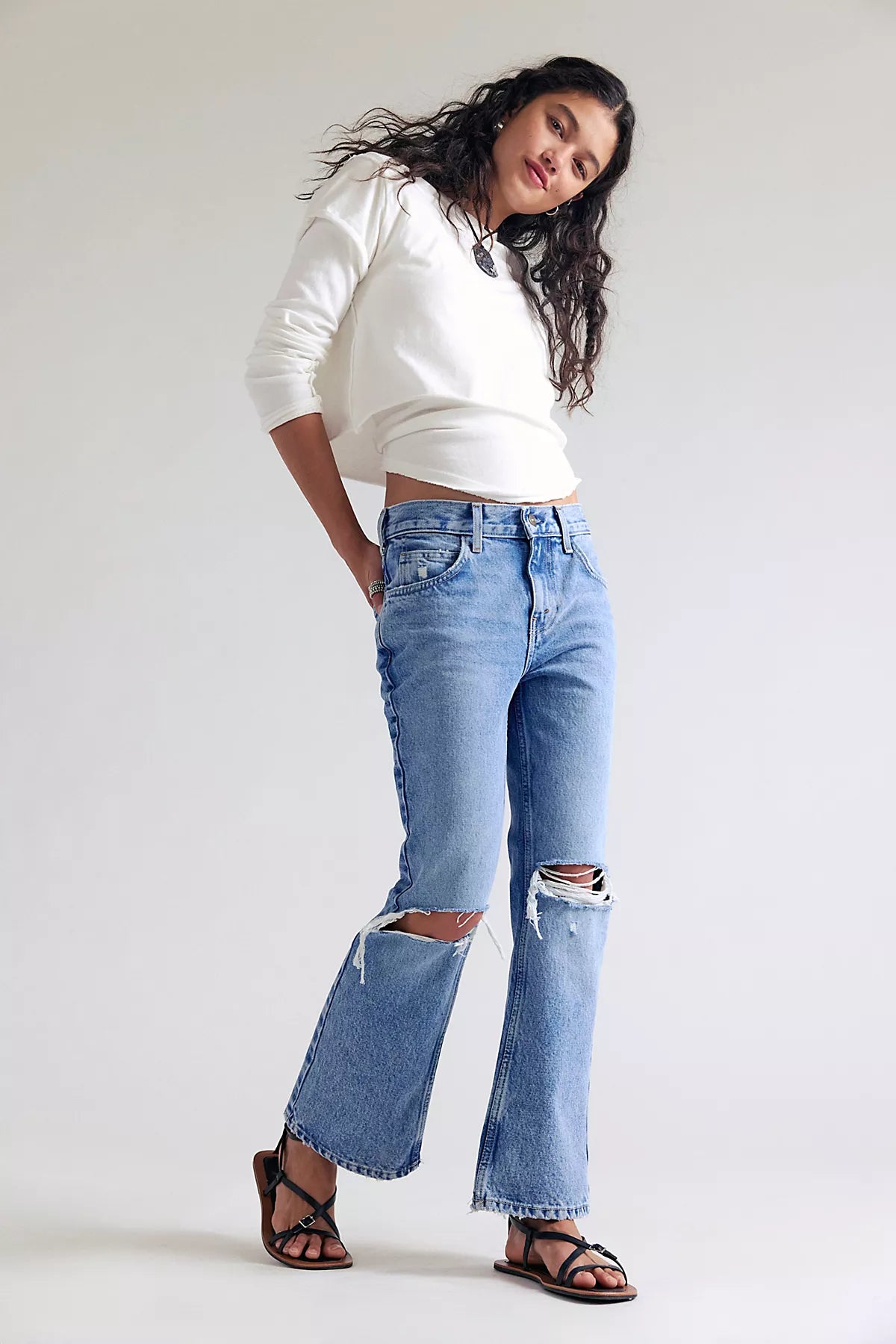 We The Free Elowen Cropped Flare Jeans