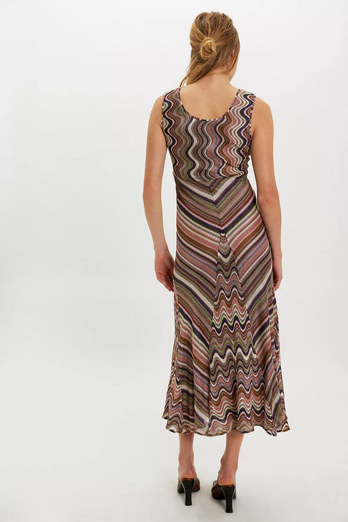 Anna Sui Godet Knit Midi Dress