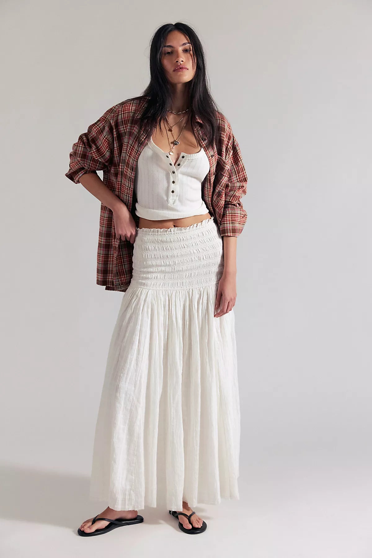 Raven Solid Convertible Maxi Skirt