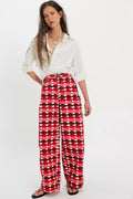 Sixxta Red Glased Balloon Jeans