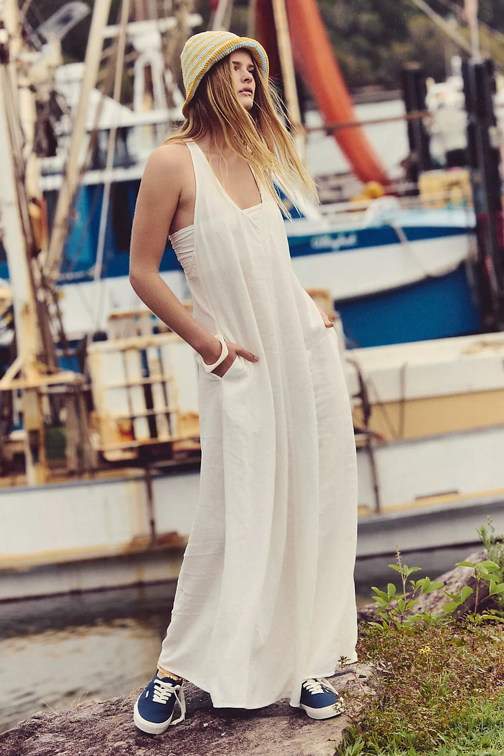 Sandshell Linen Easy Does It Maxi Dress