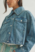 We The Free Side To Side Cropped Denim Jacket