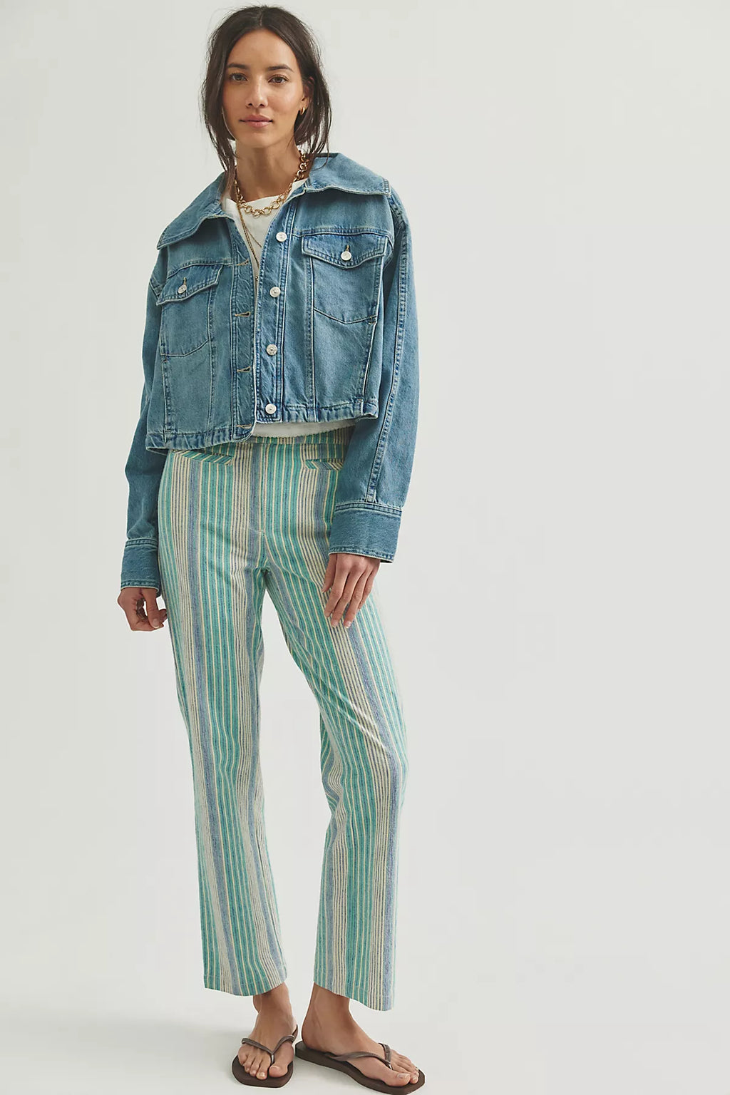 We The Free Side To Side Cropped Denim Jacket