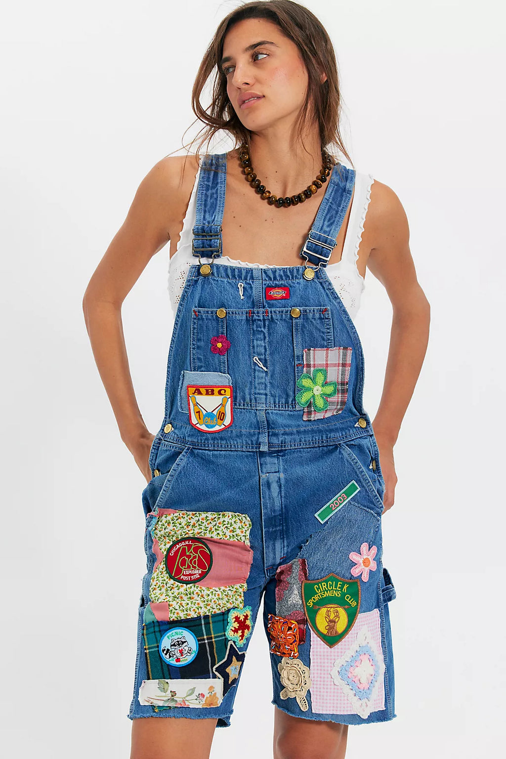 Riley Vintage Patchwork Play Shortalls