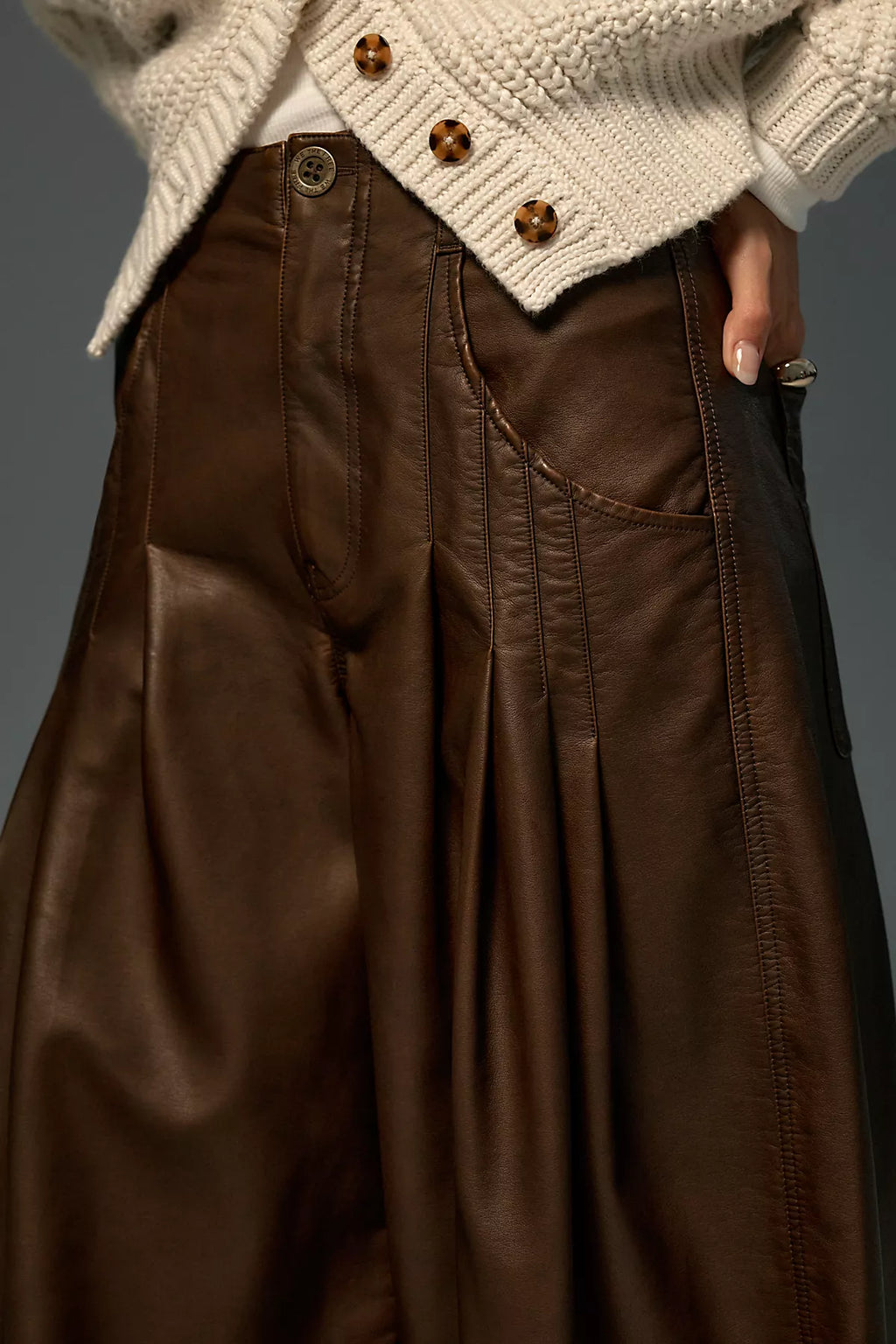 Right Turn Vegan Leather Trousers