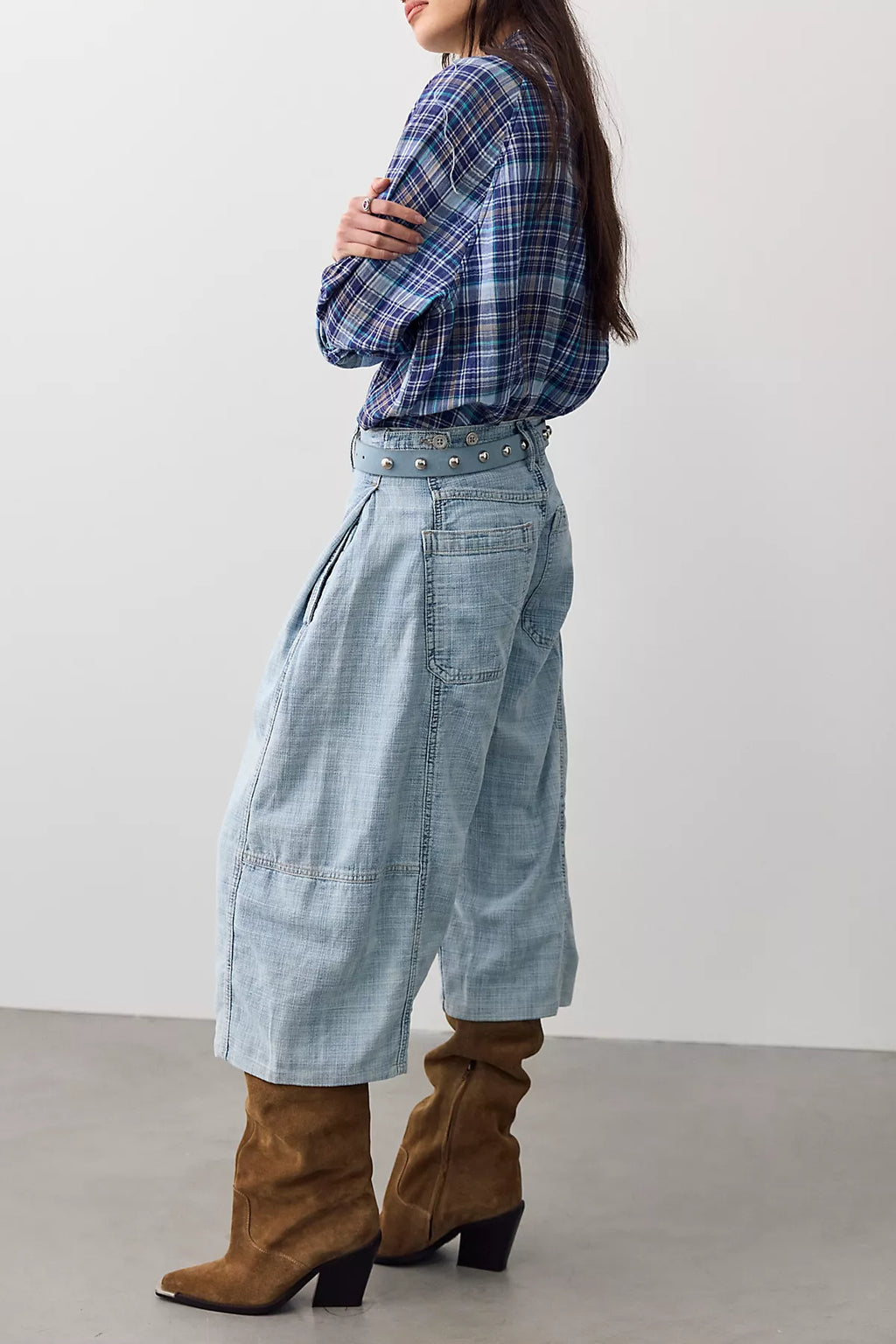 We The Free Free To Roam Cropped Wide-Leg Jeans
