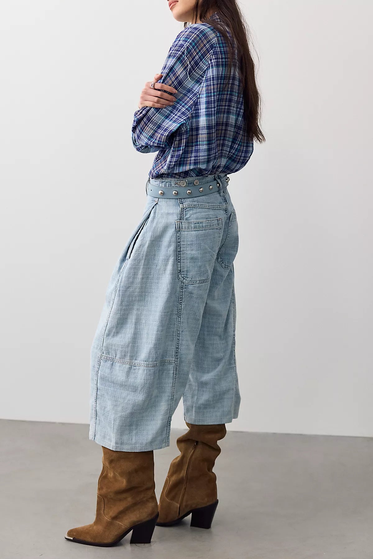 We The Free Free To Roam Cropped Wide-Leg Jeans