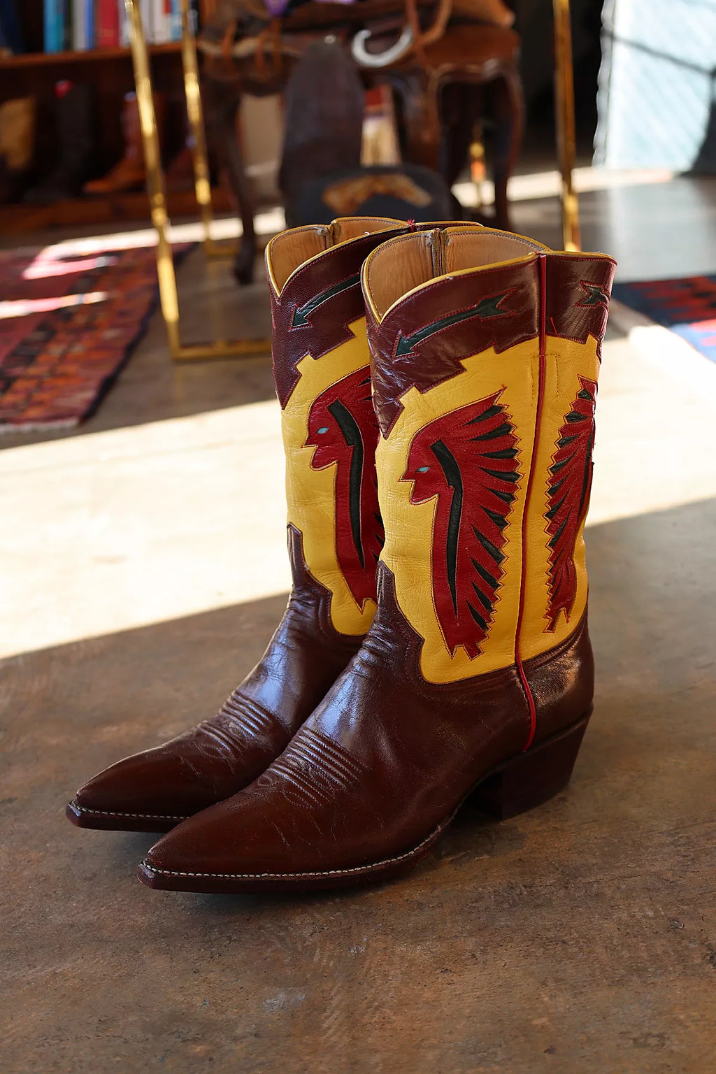 Vintage 1990s Rocketbuster Broken Arrow Cowboy Boots by Lauren Owen of Texas