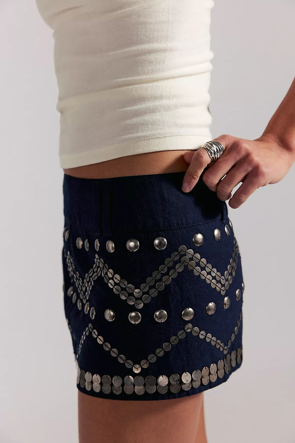 Sparta Beaded Micro Skirt