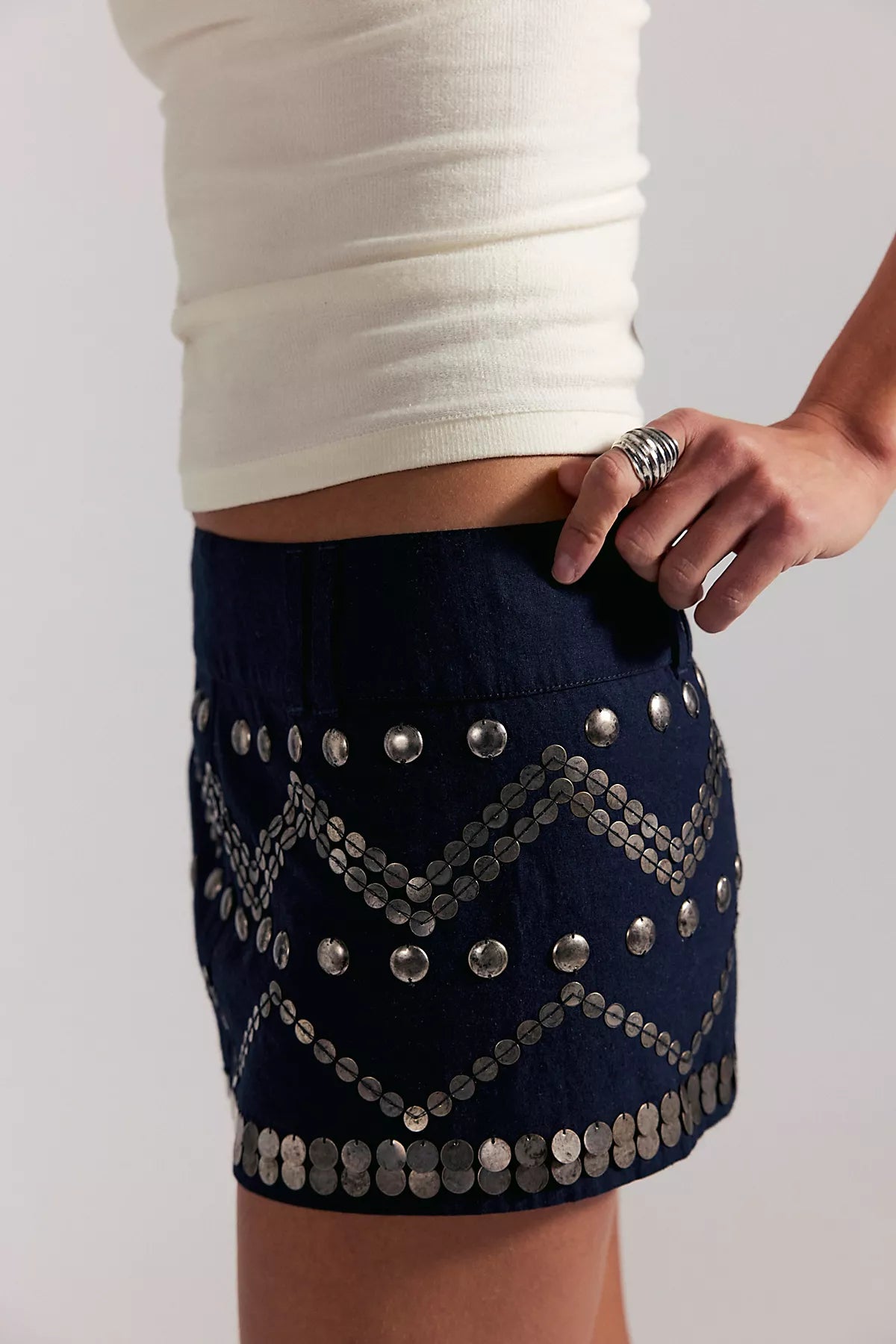 Sparta Beaded Micro Skirt