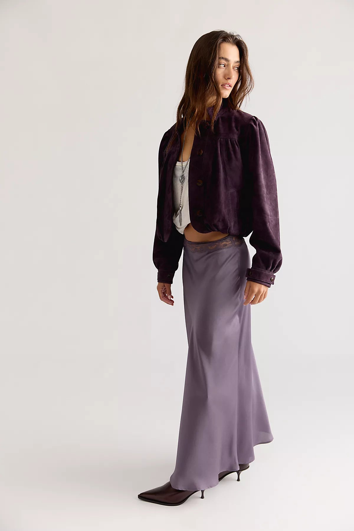 Valeria Midi Slip Skirt