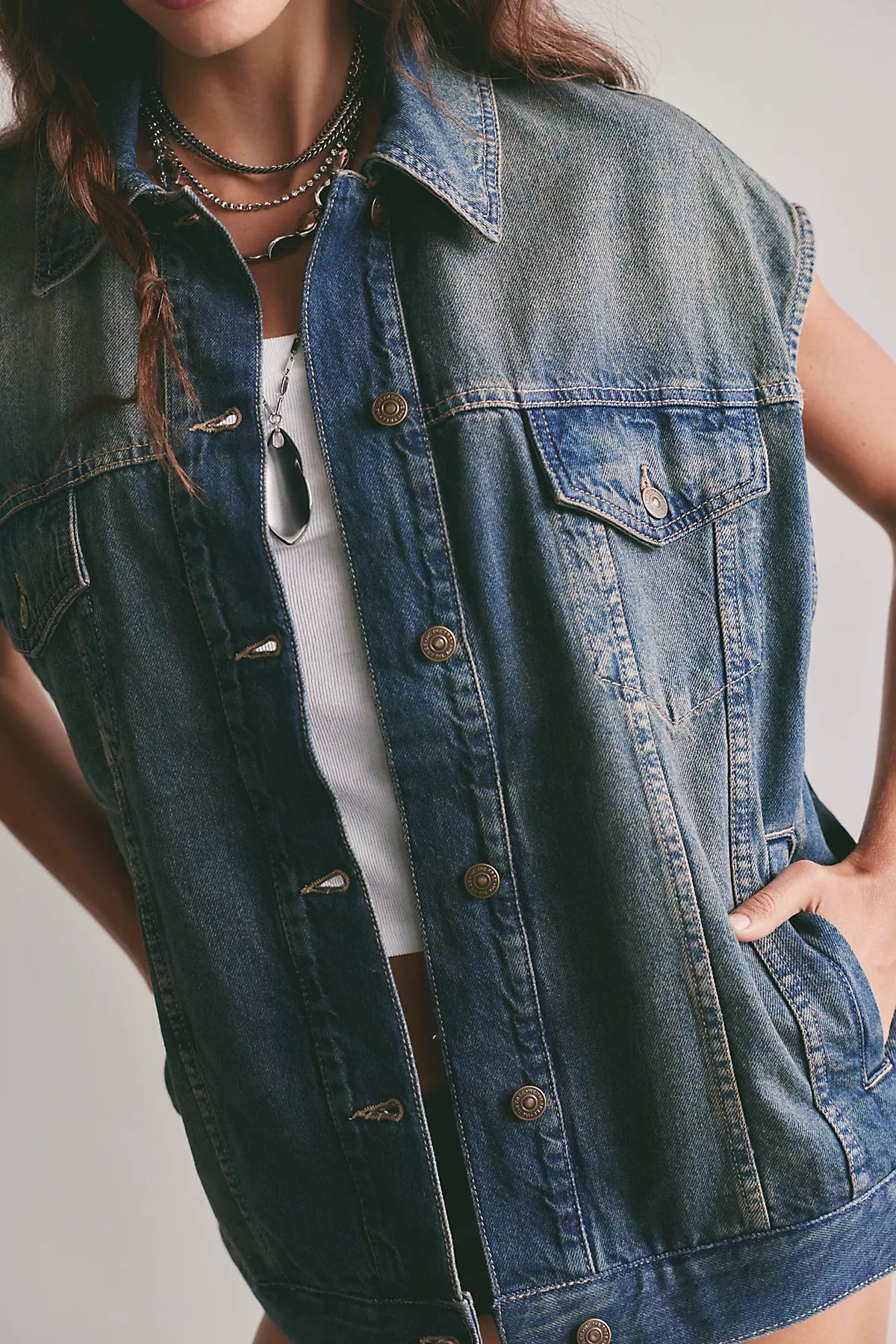 We The Free Goldie Denim Vest