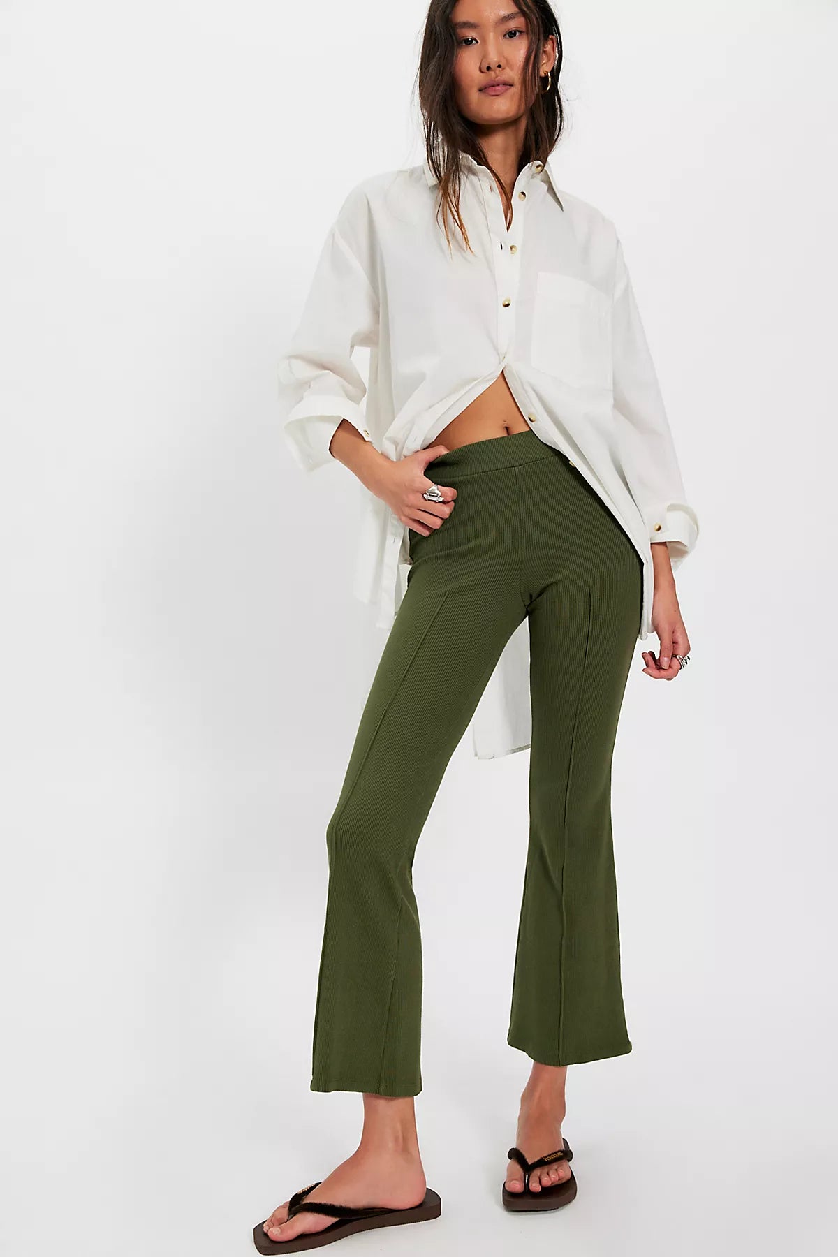 DONNI. The Rib Kick Flare Pants