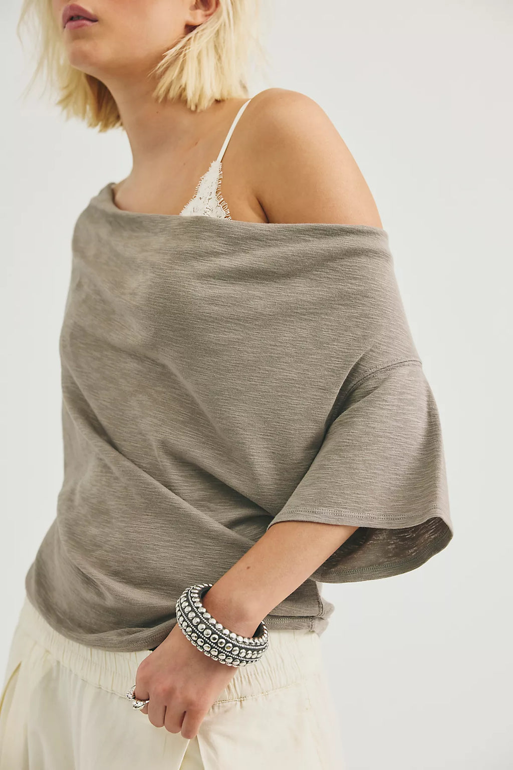 We The Free Tinsley Waterfall Cowl-Neck Top