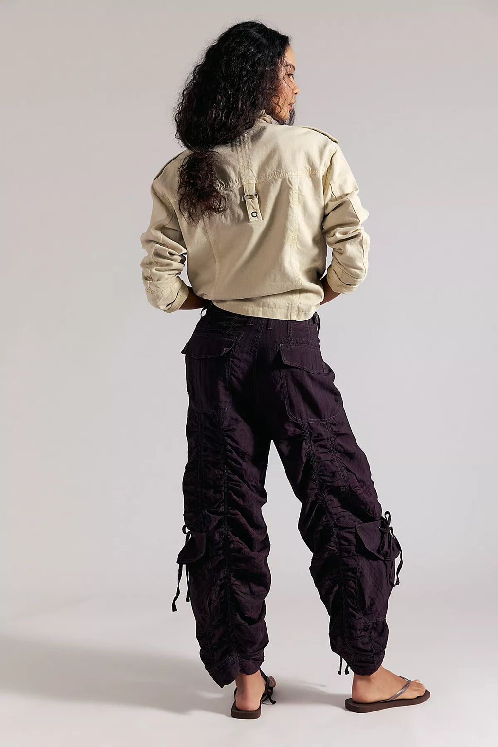 We The Free Scorpio Shirred Mid-Rise Cargo Pants