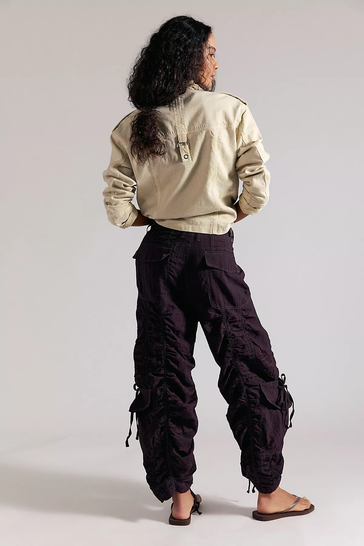 We The Free Scorpio Shirred Mid-Rise Cargo Pants