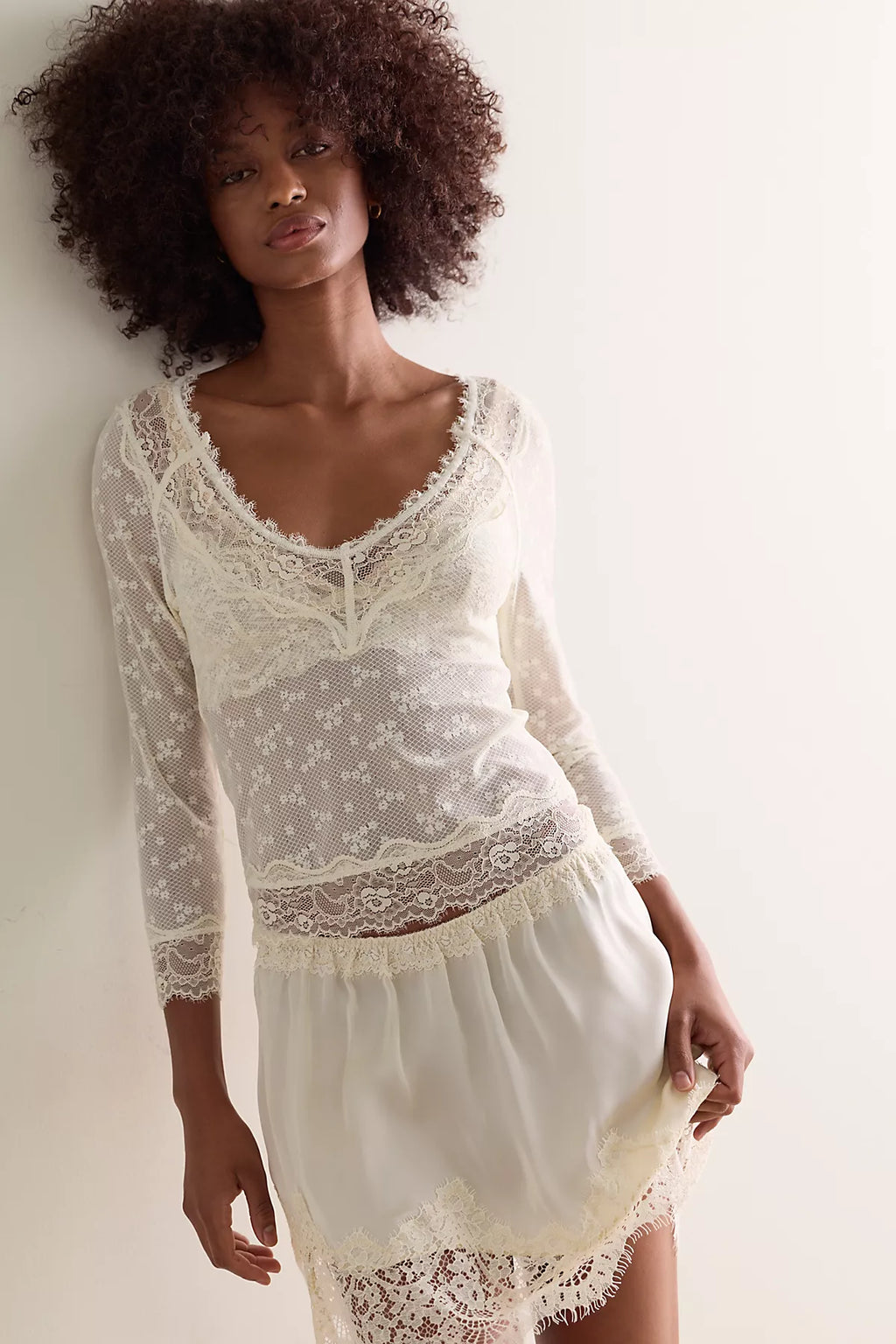 Lace Me Twice Layering Top