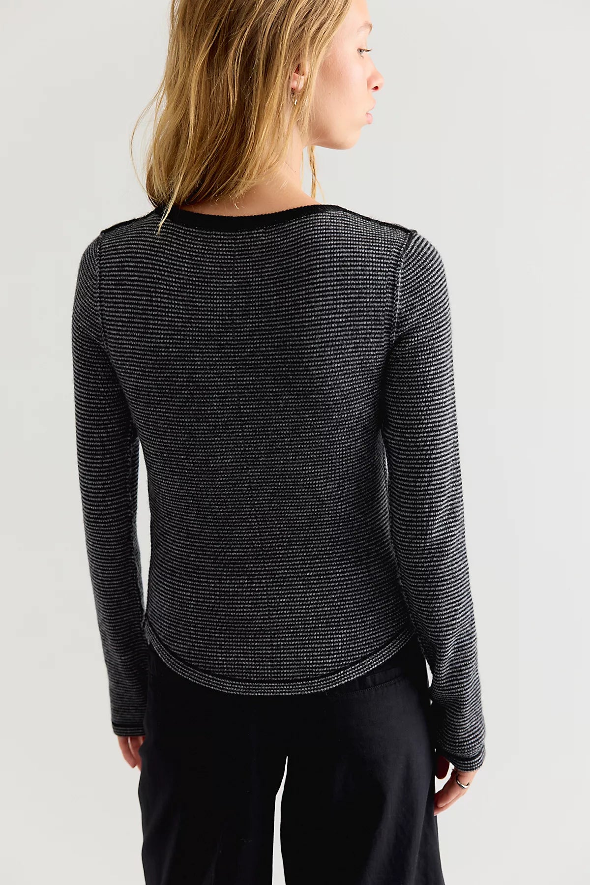 We The Free Hudson Striped Cashmere Henley