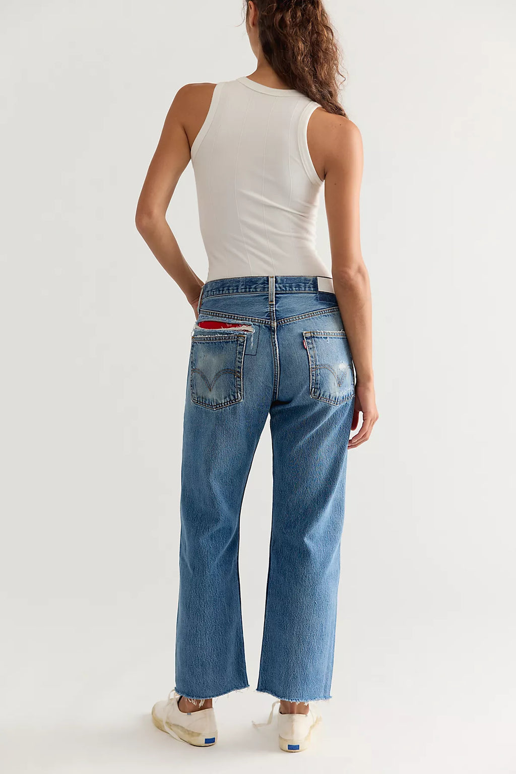 RE/DONE Levi's Bandana Boyfriend Jeans