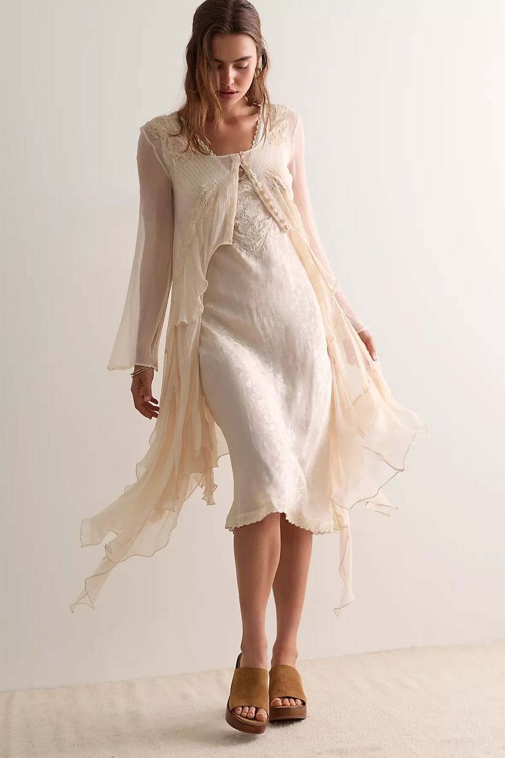 Me With You Satin Midi Slip Dress