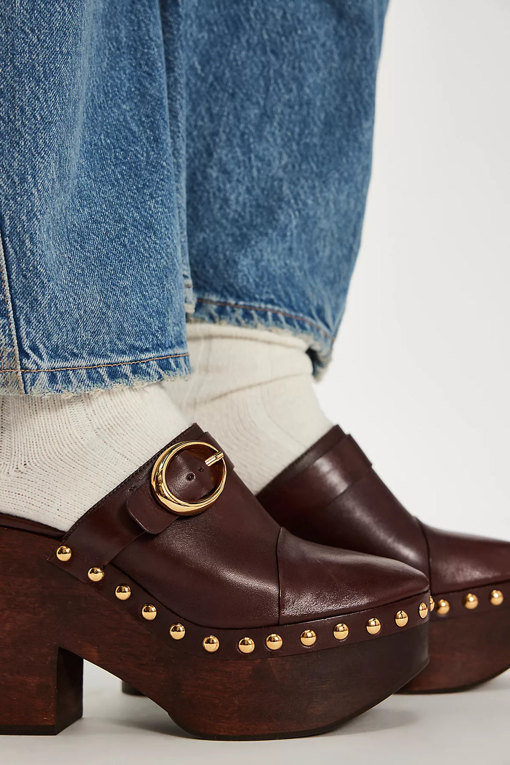 Poppy Buckle Clogs