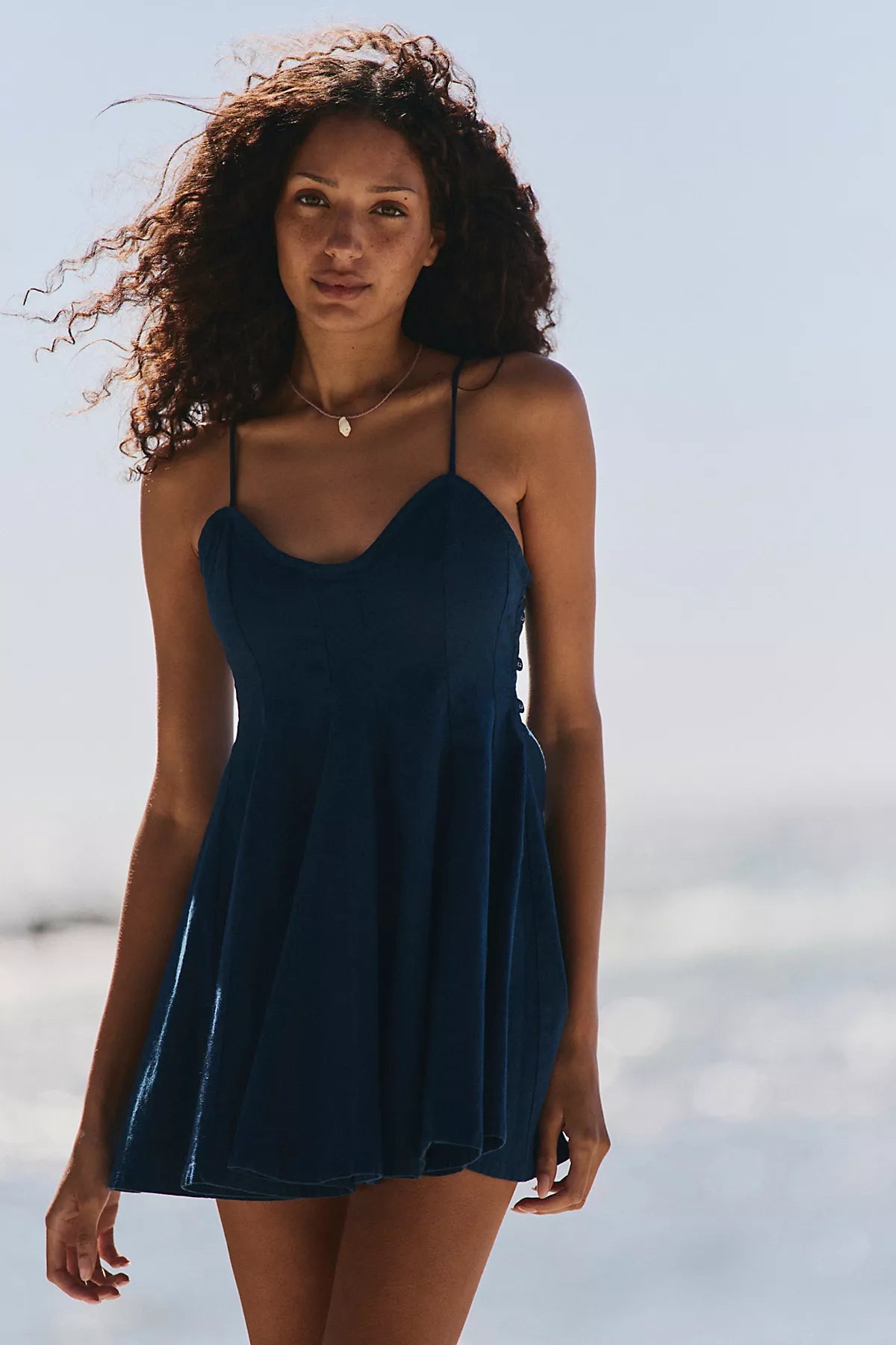 Tan Lines Stretch Linen Mini Dress
