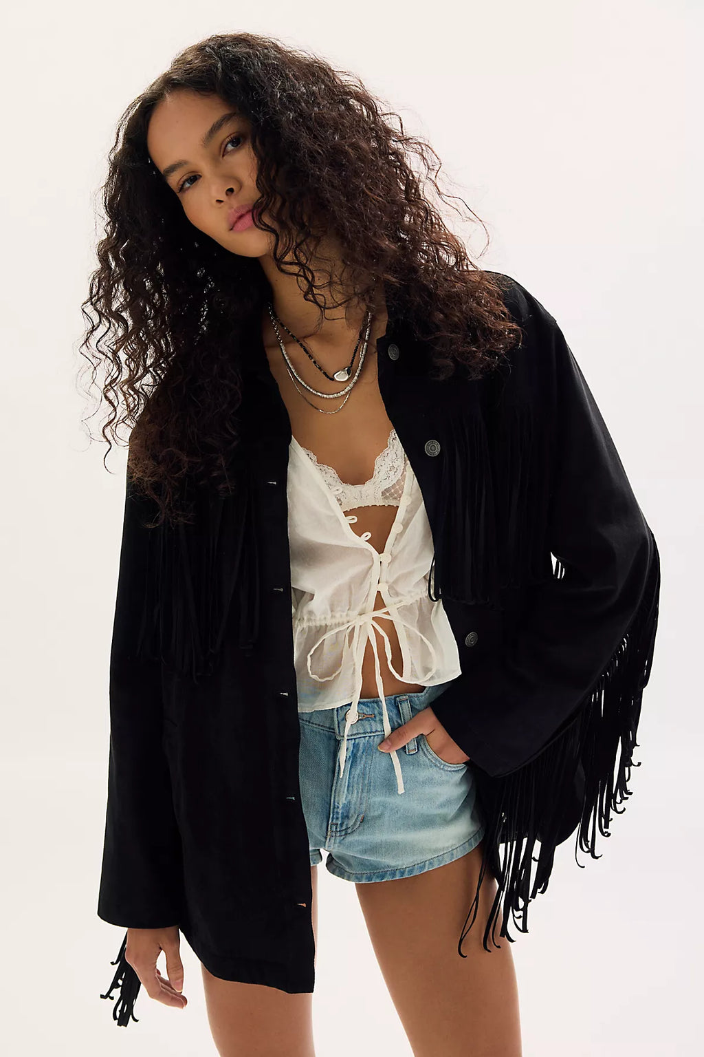 We The Free Fringe Out Vegan Suede Jacket