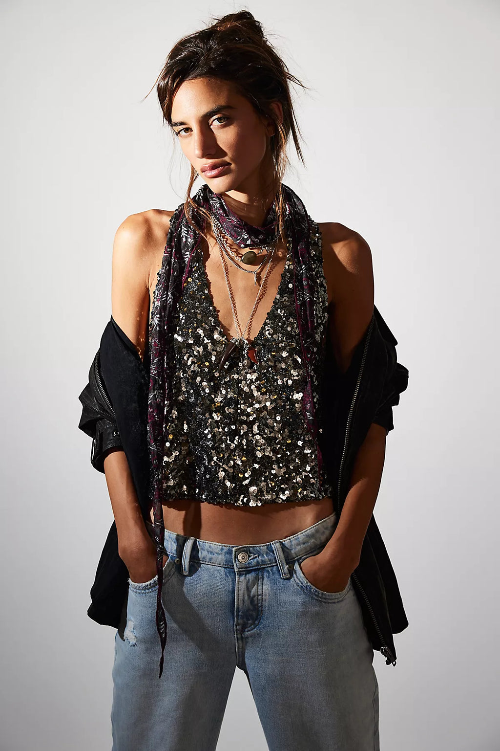 Faye Shine Embellished Vest