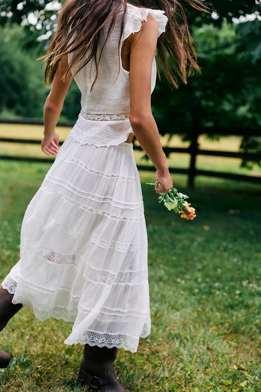 FP One Lily Lace Midi Skirt