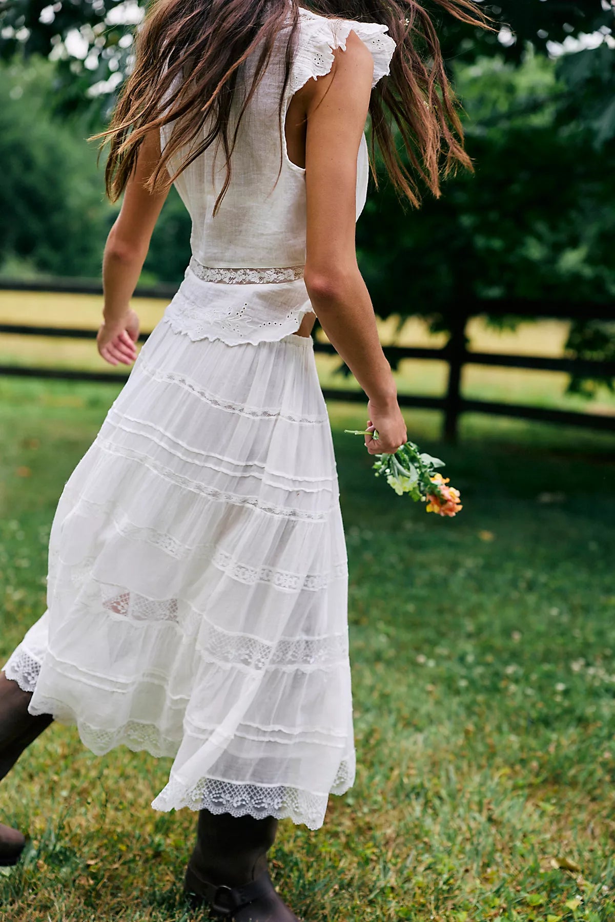 FP One Lily Lace Midi Skirt