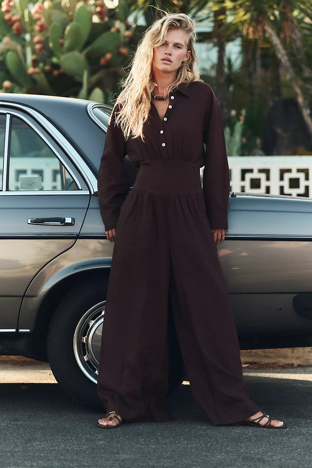 Sandshell Linen Tidepool Jumpsuit