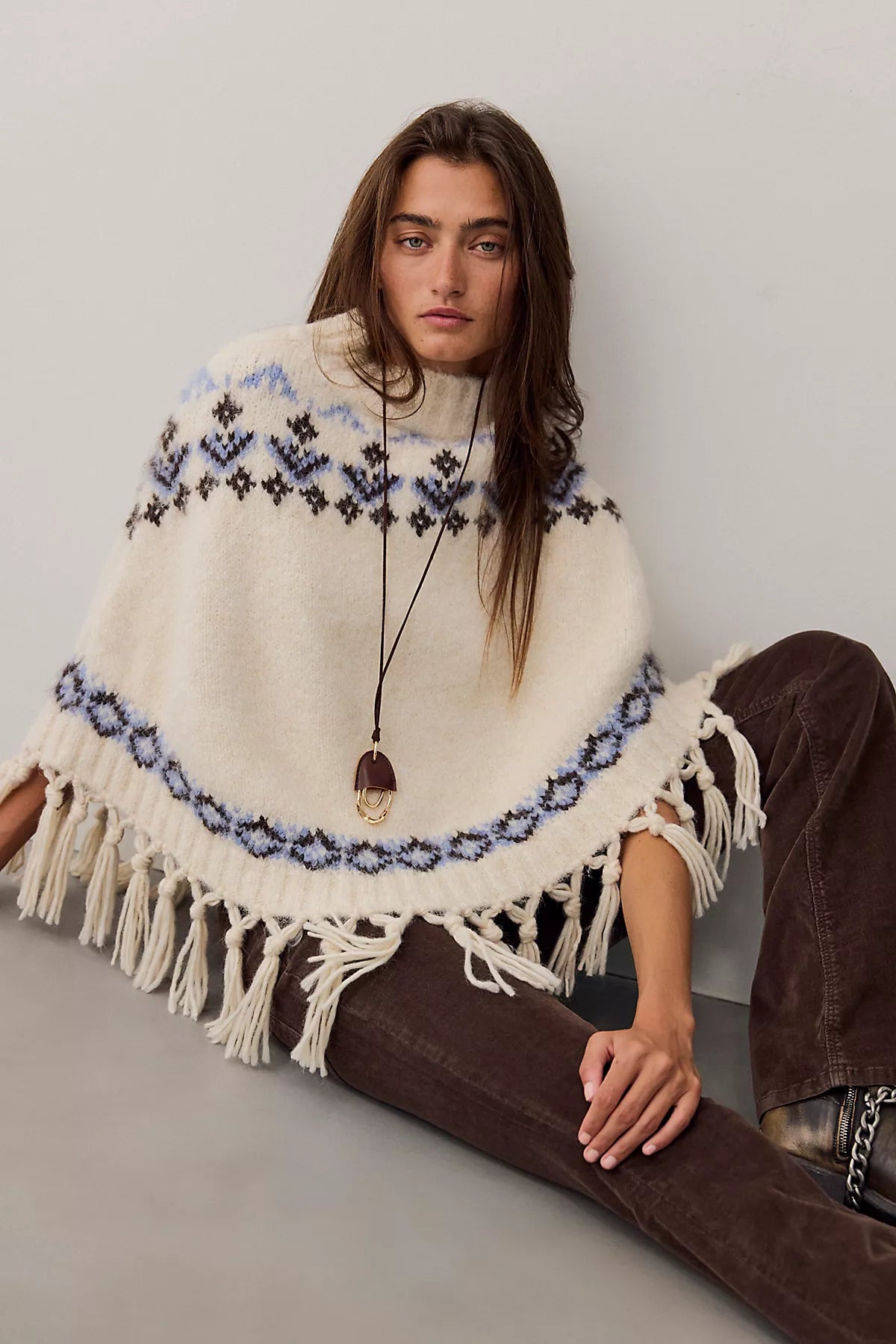 Emma Printed Poncho
