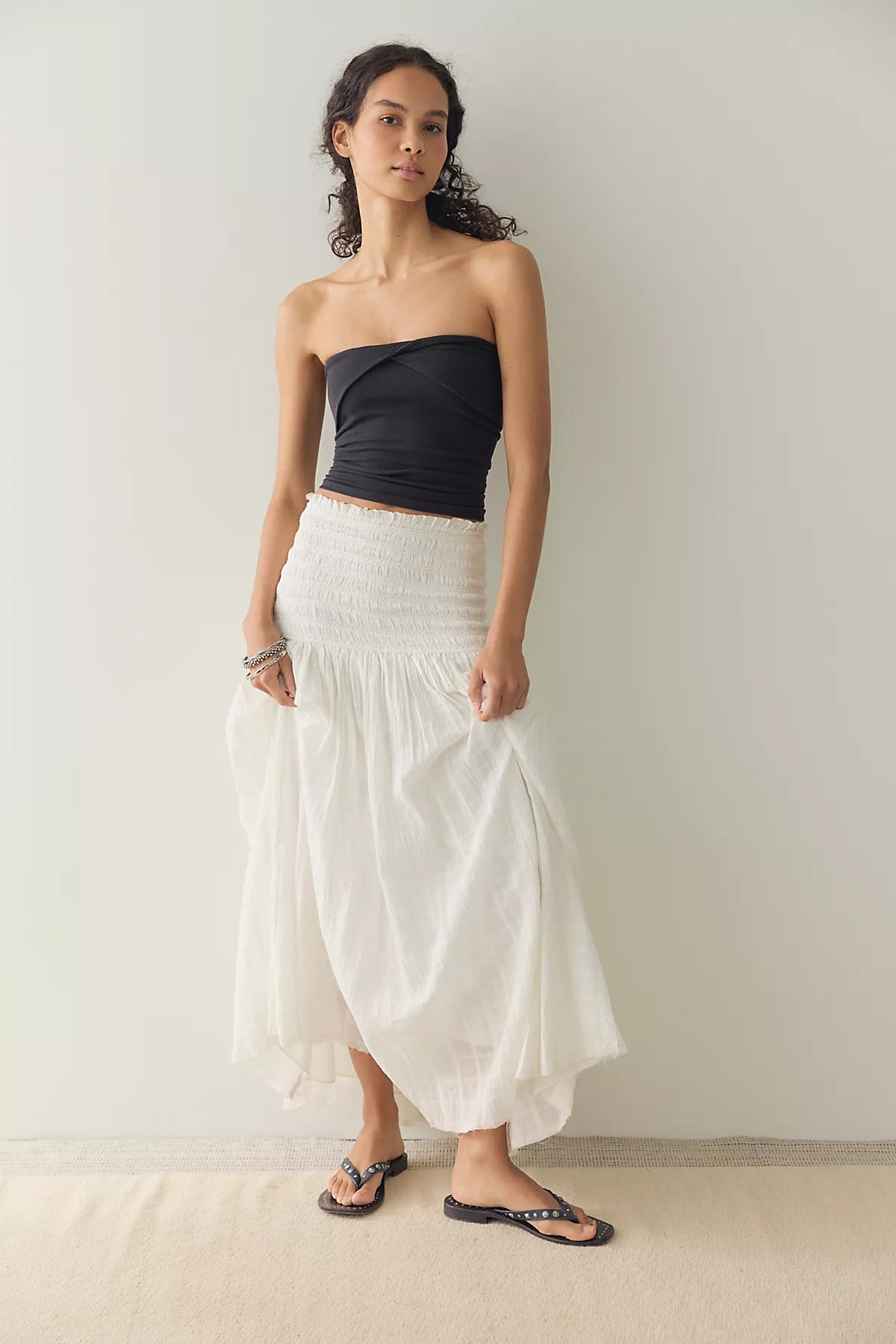 Raven Solid Convertible Maxi Skirt