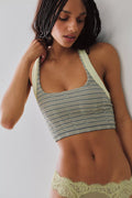 Wide Awake Striped Halter Tank