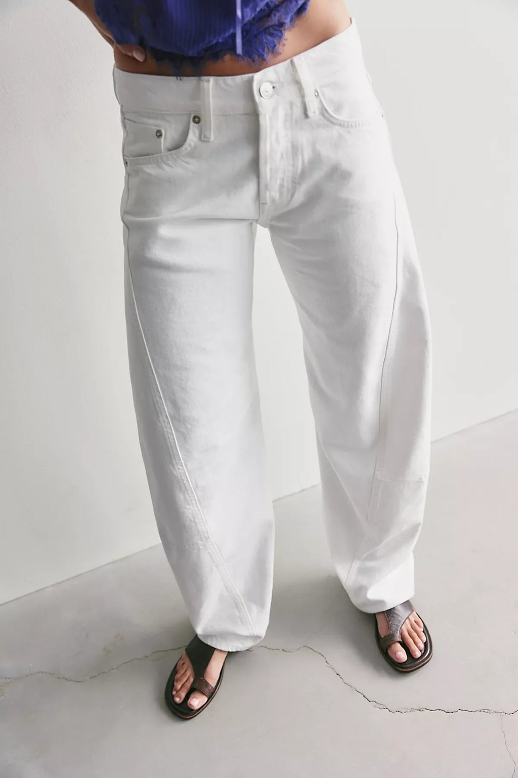 We The Free Fable Low-Rise Twisted Bowed Jeans