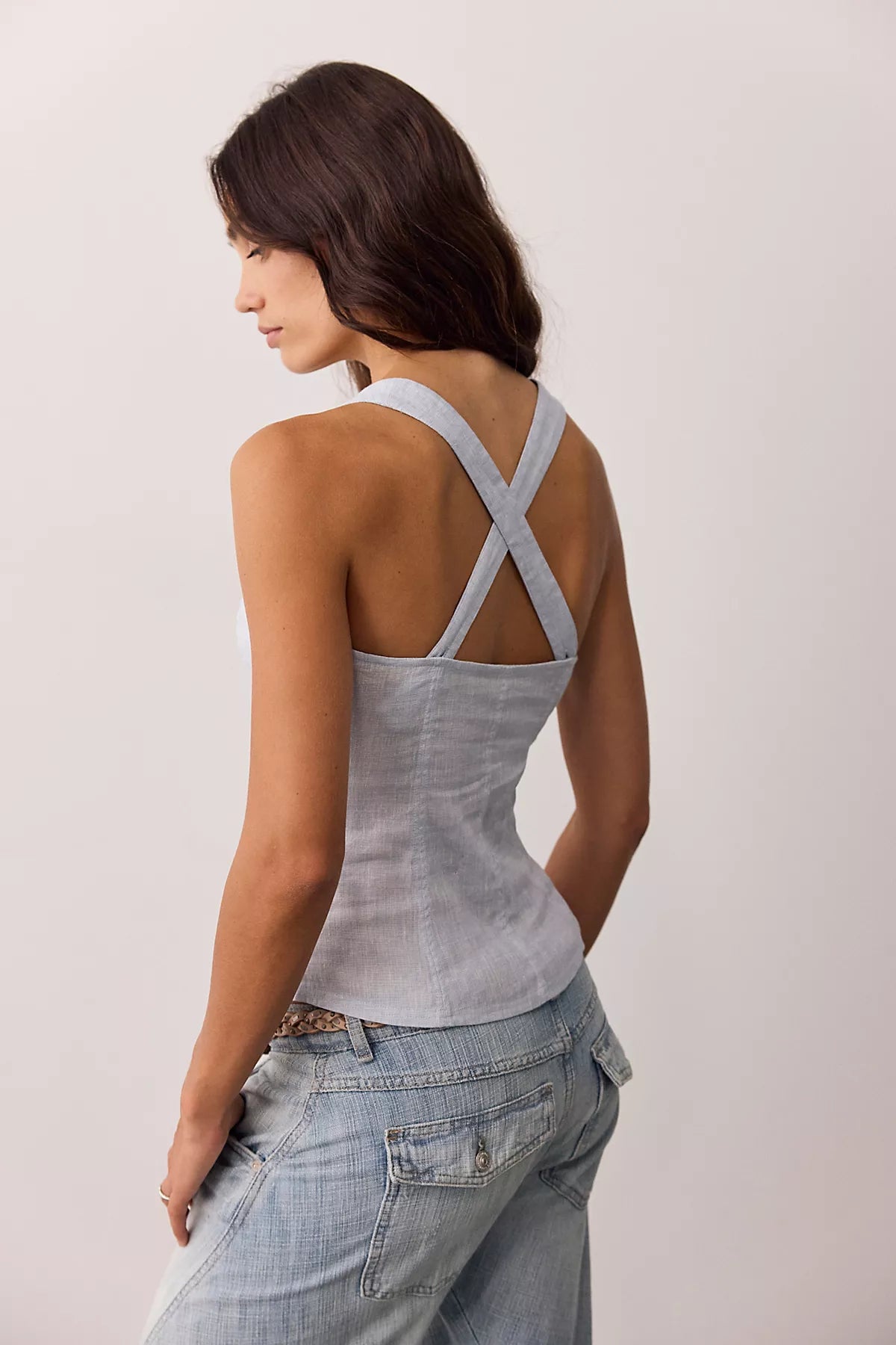 Mia Cotton-Linen Tank