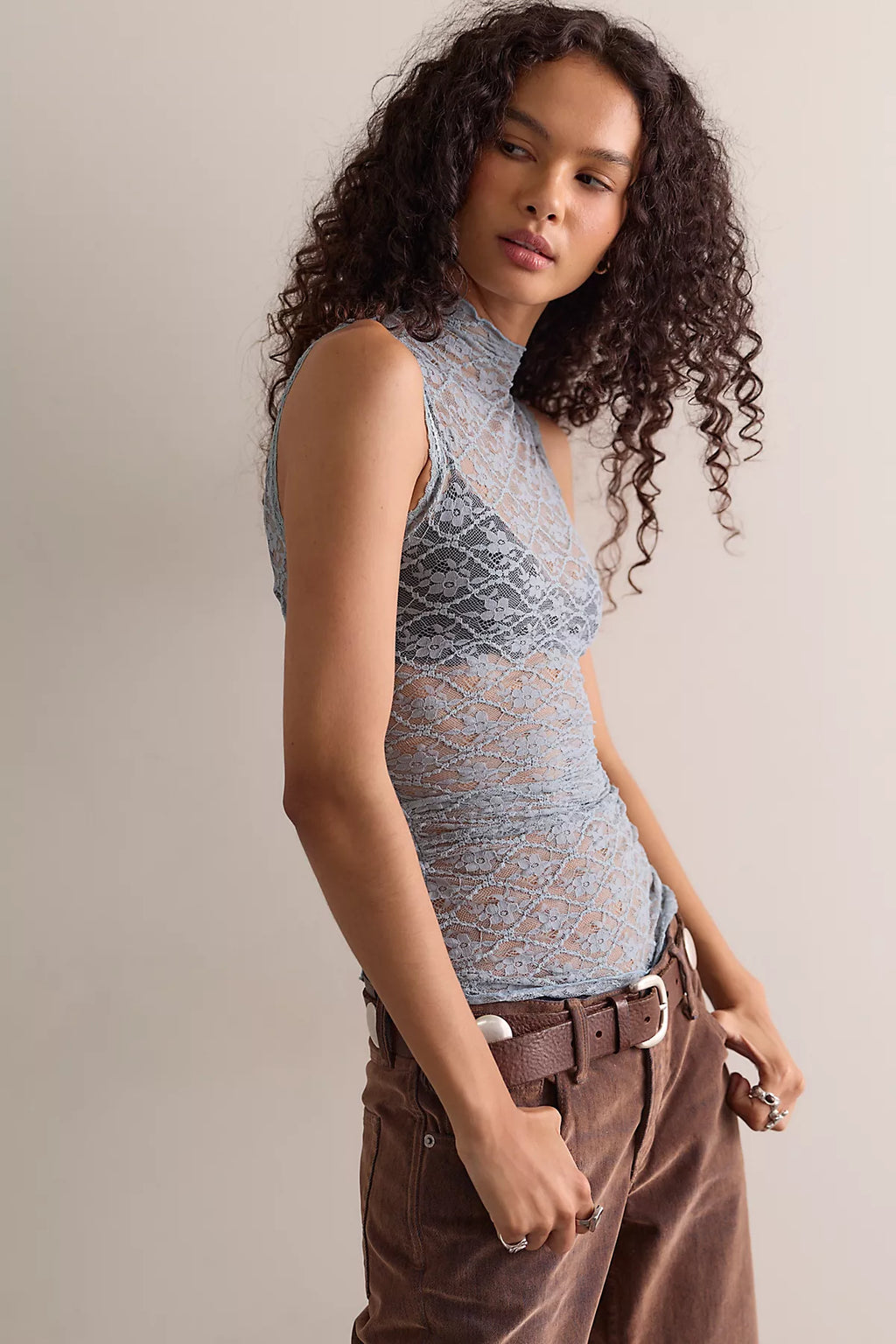 Pretty Problem Mock Neck Tank
