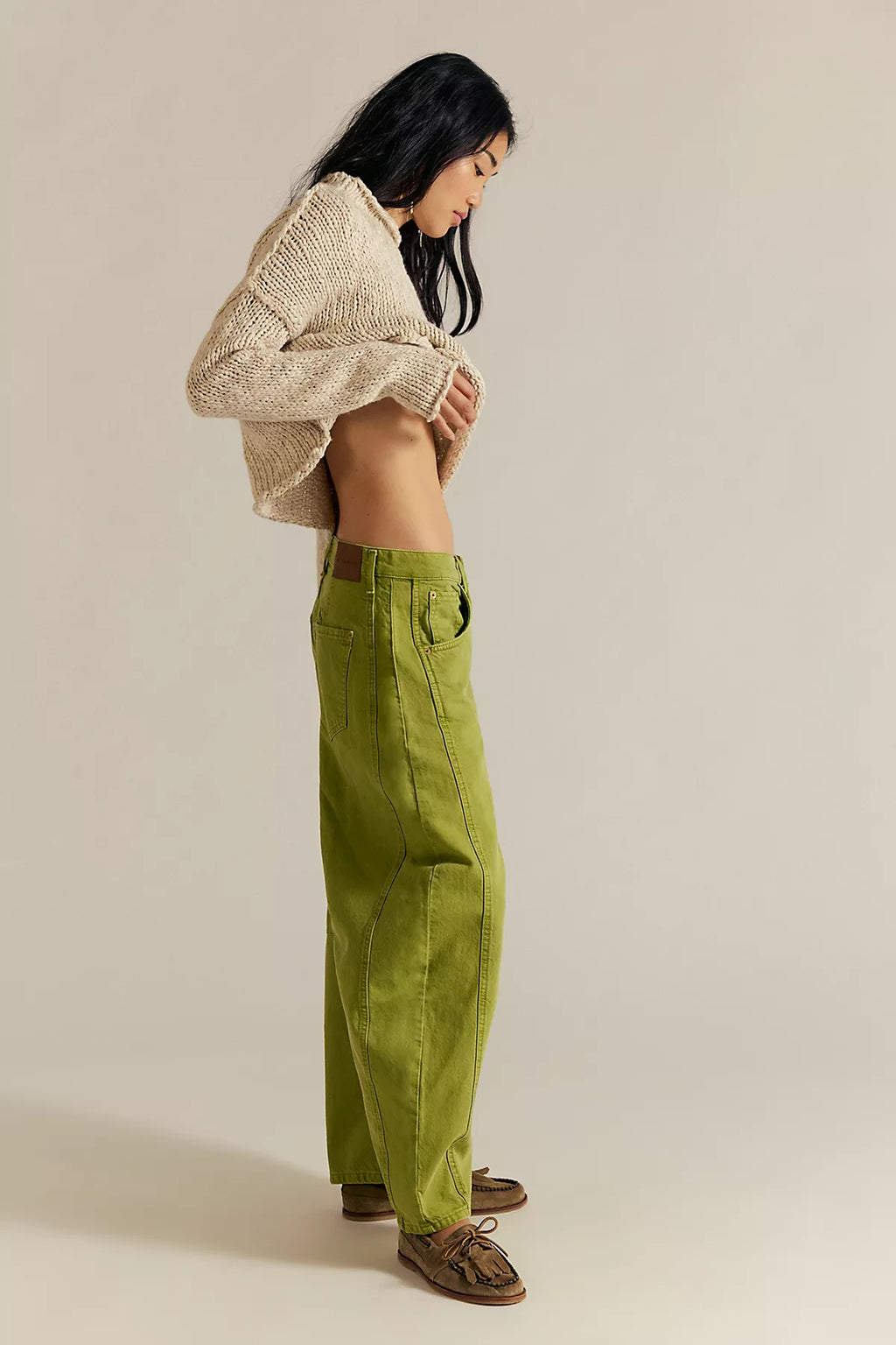 We The Free Good Luck Mid-Rise Barrel Jeans