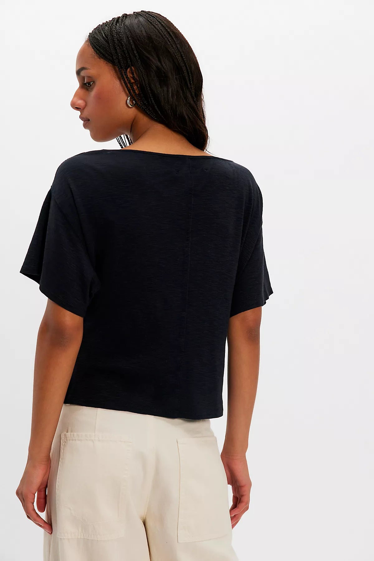 We The Free Tinsley Waterfall Cowl-Neck Top