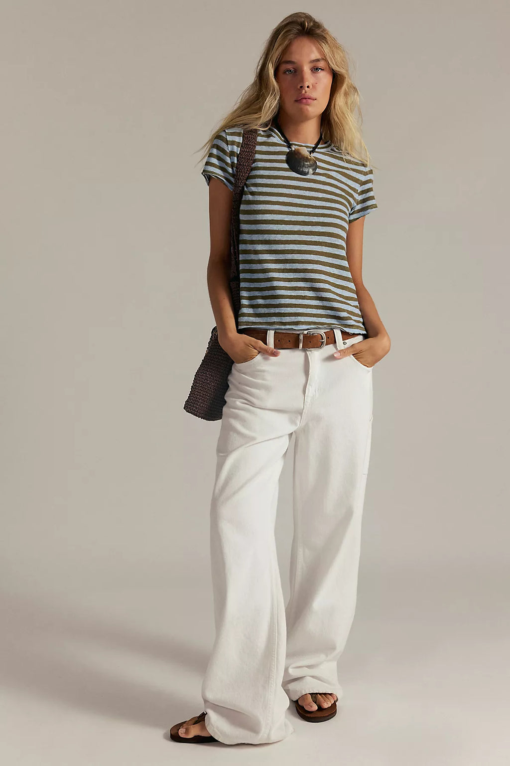 We The Free Nora Striped Linen Tee