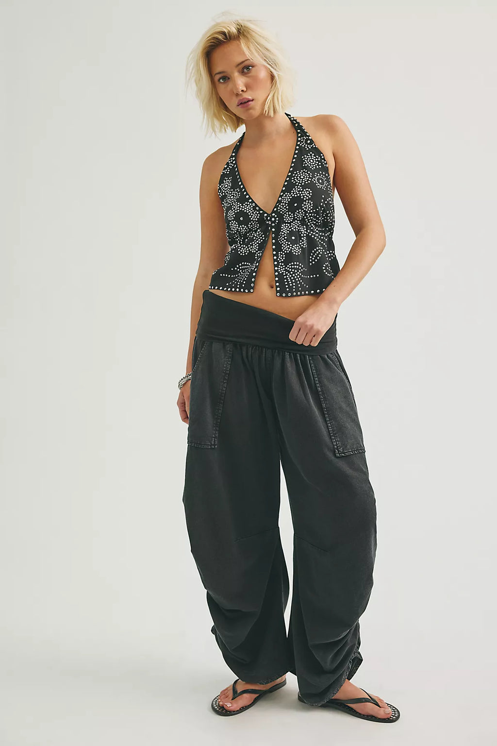 FP One Sawyer Low-Rise Pull-On Knit Pants