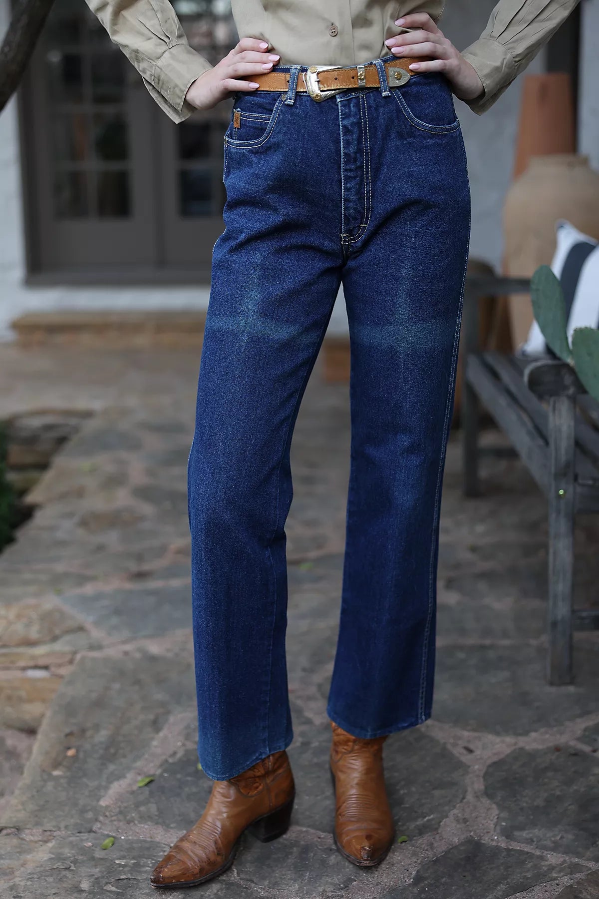 Vintage Jesse High-Rise Western Jeans by Lauren Owen of Texas