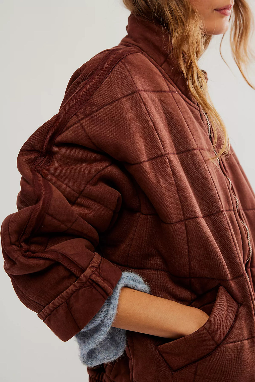 Dolman Quilted Knit Jacket
