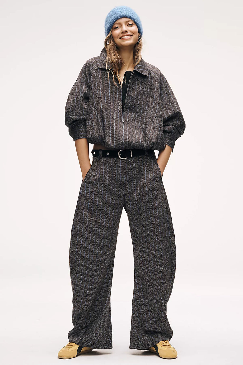 Spotlight Herringbone Barrel Trousers