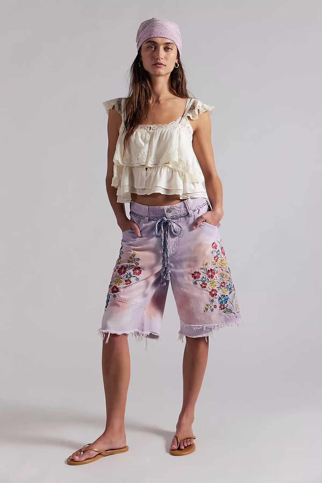 We The Free Sweet Destiny Embroidered Shorts
