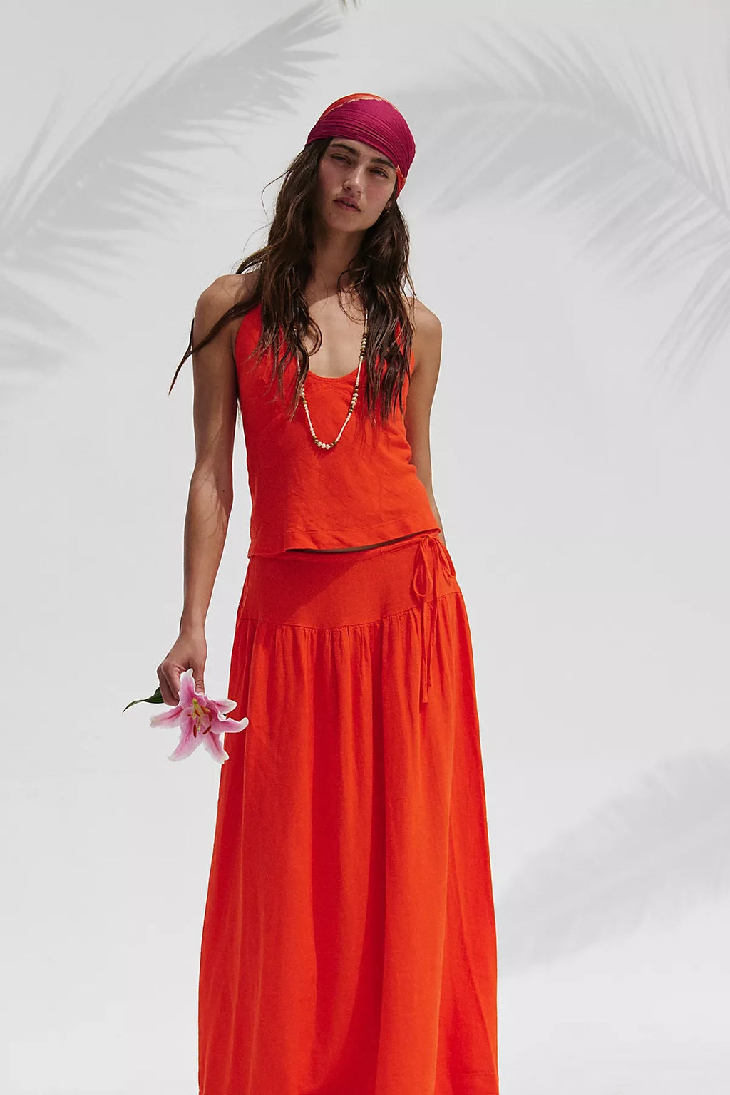 Sandshell Linen Skirt Set
